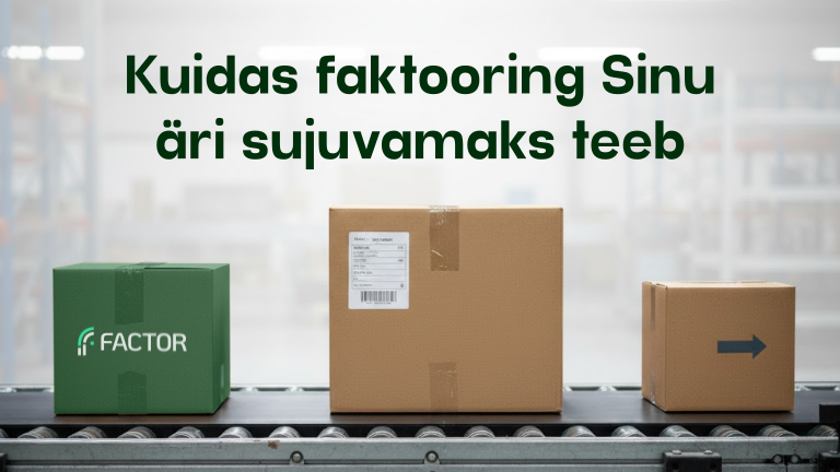 Ettevõtja vaatab ostuarvet, et kasutada faktooringut kiireks tarnemakseks.